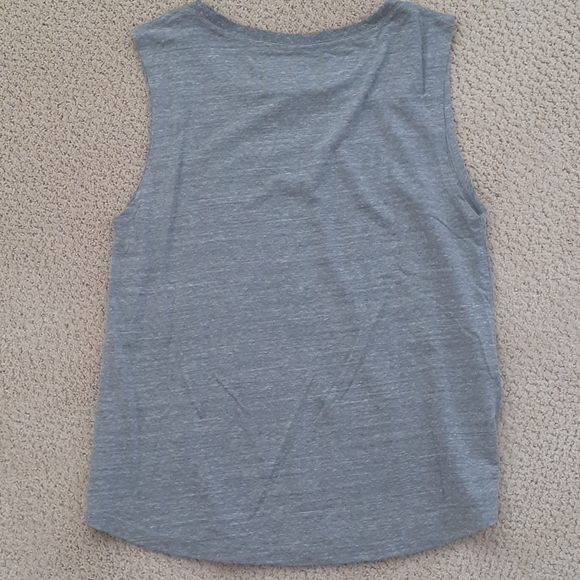 Graphic Grey Muscle Tank top (pizza!) - Picture 4 of 5